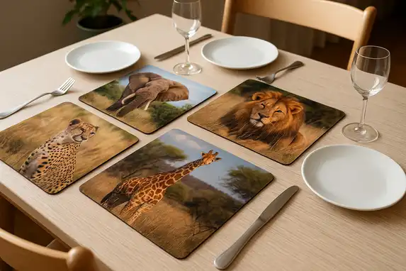 Africa set placemats, een geweldige herinnering aan die unieke Safari!