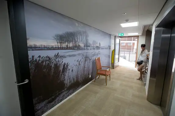 Airtex fotobehang als wanddecoratie voor kantoor, woning of interieurproject.