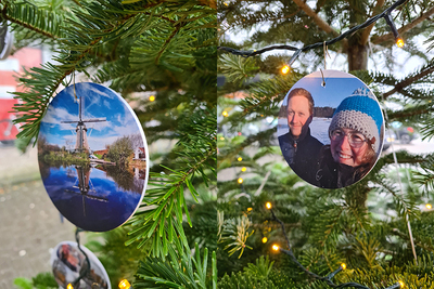 Foto op Kerstballen plaatsen